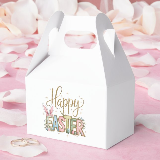 Pastel Happy Easter  Favor Boxes (Wedding)
