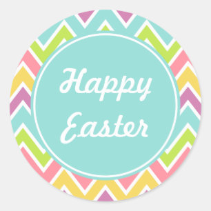 Pastel Happy Easter Stickers