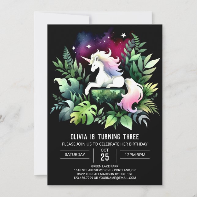 Pastel Happy Horse Birthday Invitation (Front)