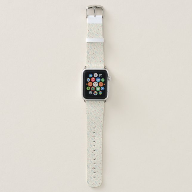 Pastel Happy Teeth Pattern Apple Watch Band (Front)