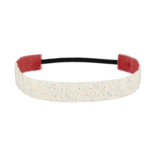 Pastel Happy Teeth Pattern Athletic Headband