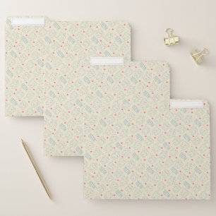 Pastel Happy Teeth Pattern File Folder