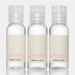 Pastel Happy Teeth Pattern Hand Sanitizer