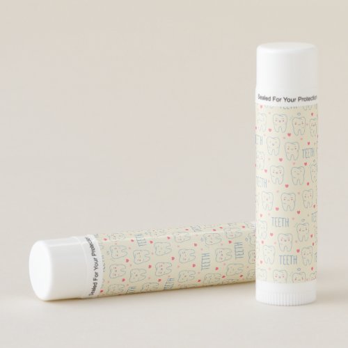 Pastel Happy Teeth Pattern Lip Balm