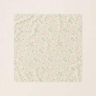 Pastel Happy Teeth Pattern Scarf