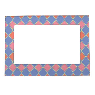 Pastel Harlequin Diamonds Magnetic Frame