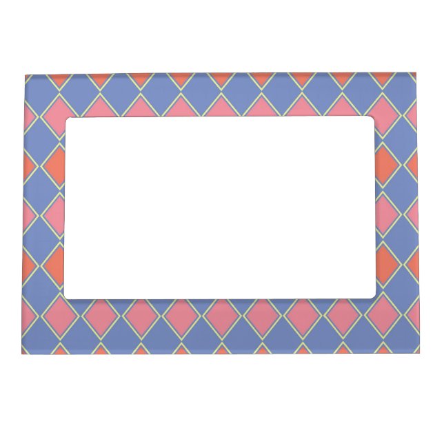 Pastel Harlequin Diamonds Magnetic Frame (Front)