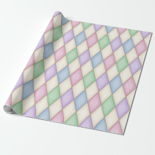 Pastel Harlequin Medieval Fairytale (medium scale) Wrapping Paper