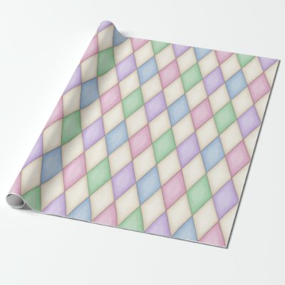 Pastel Harlequin Medieval Fairytale (medium scale) Wrapping Paper