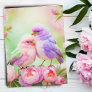 Pastel Harmony: Fluffy Songbirds Postcard