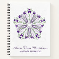 *~* Pastel Healer Star Purple Meditative Mandala Notebook