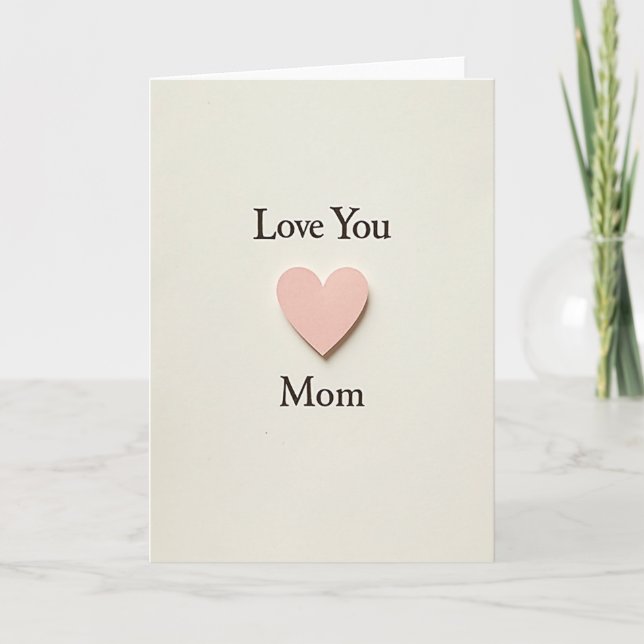 Pastel Heart Mom Card (Front)