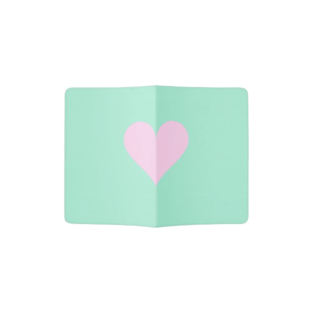 Pastel Heart Passport Holder (Opened)