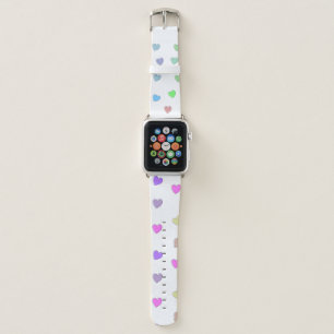 Pastel Heart Shape Pattern Apple Watch Band