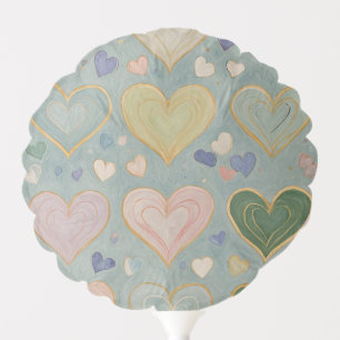 Pastel Heart Tapestry Balloon