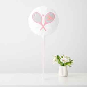 Pastel Heart Tennis Player Racquets Ball Design Balloon