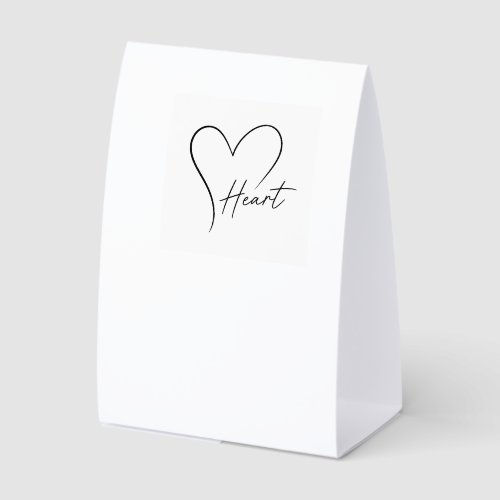Pastel heart Women's Paper Table Tent
