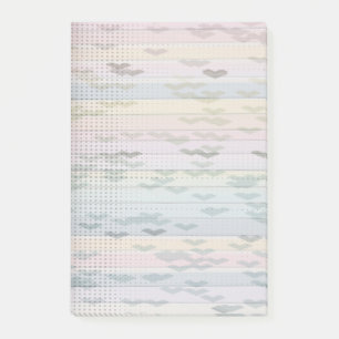 Pastel Hearts and Dots Rainbow Post it notes