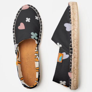 Pastel Hearts and Four Leaf Clovers Espadrilles