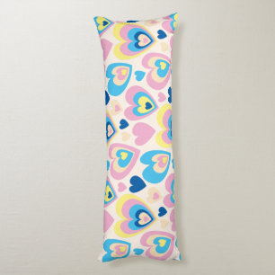 Pastel Hearts. Body Pillow