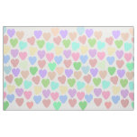 Pastel Hearts Design Fabric