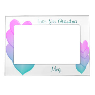 Pastel Hearts Magnetic Frame- personalize Frame