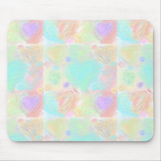Pastel Hearts Mouse Pad