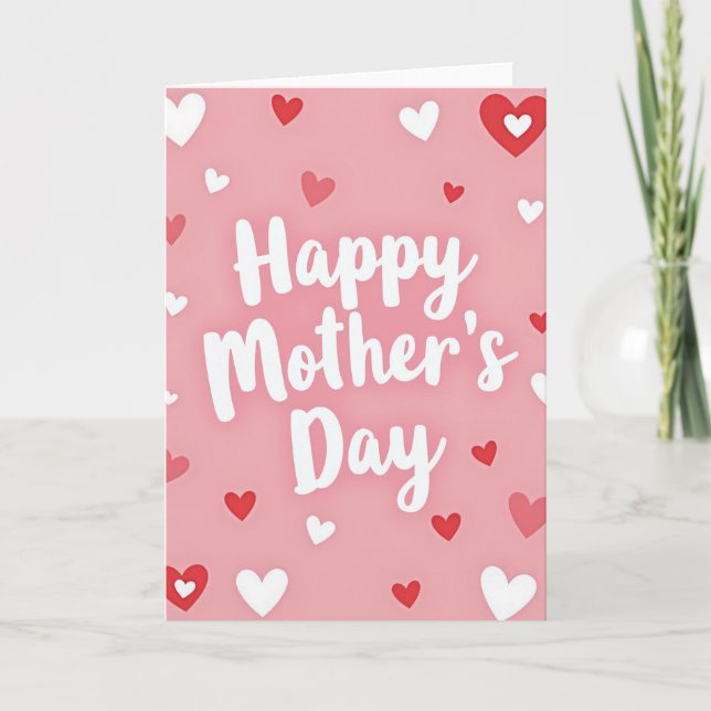 Pastel Hearts Pattern Card (Front)