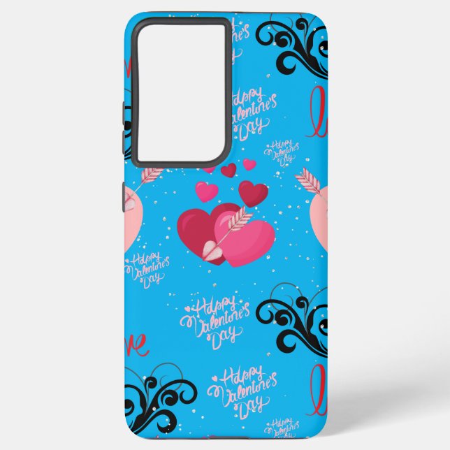 Pastel Hearts Pattern Samsung Galaxy Case (Back)