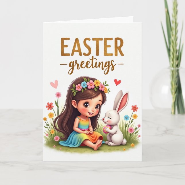 Pastel Hearts Springtime Card (Front)