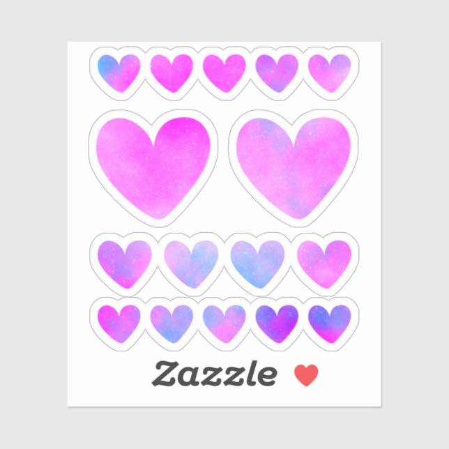 Pastel Hearts Sticker Pack (Sheet)