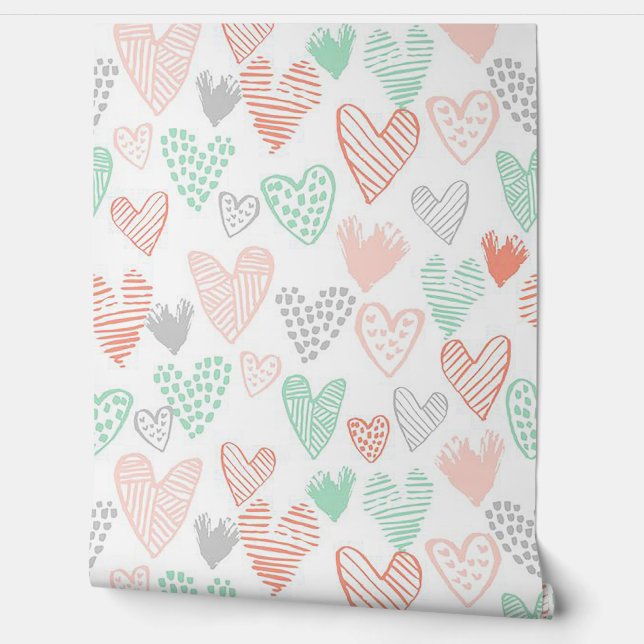 Pastel Hearts Wallpaper (Unrolling)