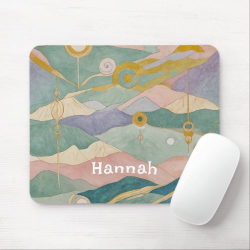 Pastel Hills Dreamscape Mouse Pad