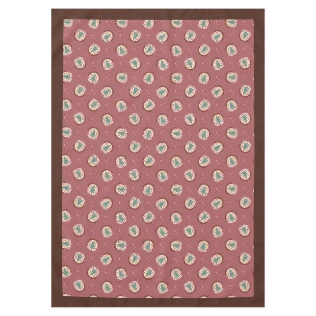 Pastel Holiday Tablecloth Groovy 70s Gift Idea (Front)