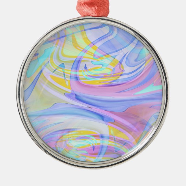 pastel hologram metal ornament (Front)