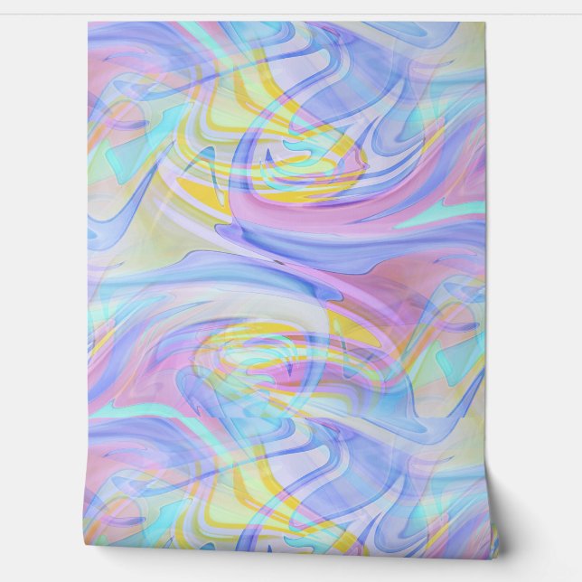 pastel hologram wallpaper  (Unrolling)
