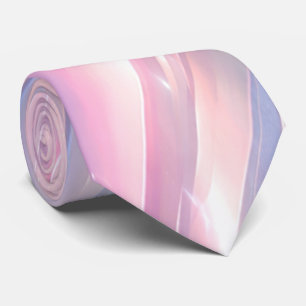 Pastel Holographic Abstract Flow Design Neck Tie