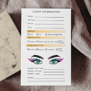 Pastel Holographic Eyelash Extensions Map Business Card