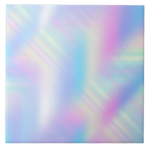 Pastel Holographic Gradient Iridescent Ceramic Tile