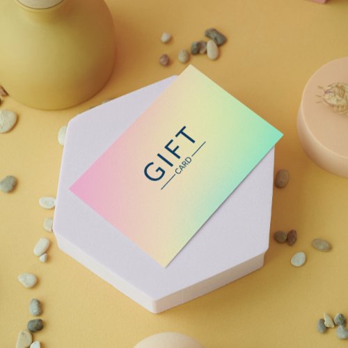 Pastel Holographic Salon Certificate Gift Card