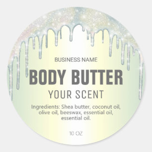 Pastel Holographic Shimmer Body Butter Labels