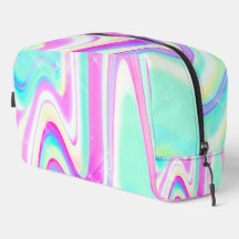 Pastel Holographic Swirl Aqua Pink Y2K Aesthetic