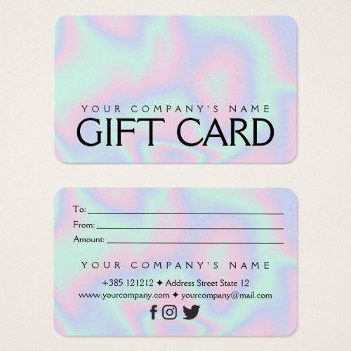 Pastel Holographic Texture Gift Card