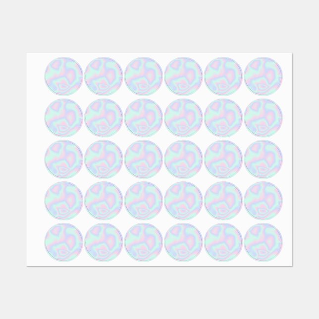 Pastel Holographic Texture  Labels (Sheet)