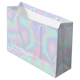 Pastel Holographic Texture Large Gift Bag