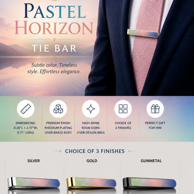 Pastel Horizon Gold Finish Tie Bar (Creator Uploaded)