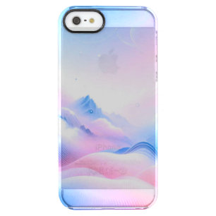 Pastel Horizons: Where Clouds Meet Dreams Clear iPhone SE/5/5s Case
