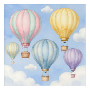 Pastel Hot Air Balloons Sky Acrylic Print