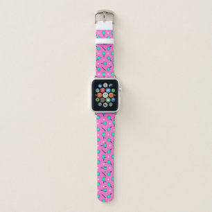 Pastel I love Pickleball pink Apple Watch Band