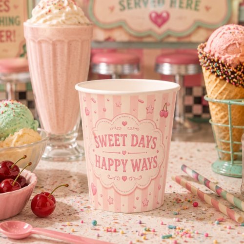 Pastel Ice Cream Birthday | Retro Sweet Paper Cups